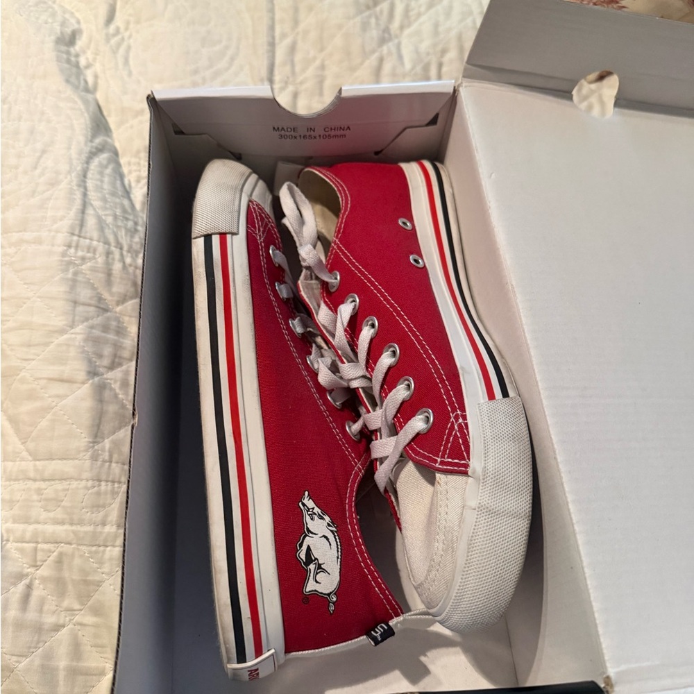 Red Canvas Women's Athletic Sneakers